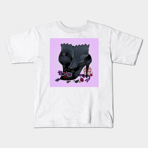 Footwear 75 (Style:3) Kids T-Shirt by luminousstore